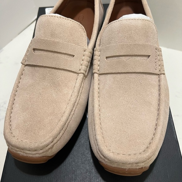 Coach Men's Light Tan Suede Loafers - Picture 4 of 14